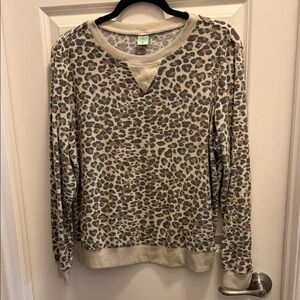 Honeydew Leopard Print Sweater